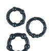 Ram Beaded Cockrings - Black Pack of 3