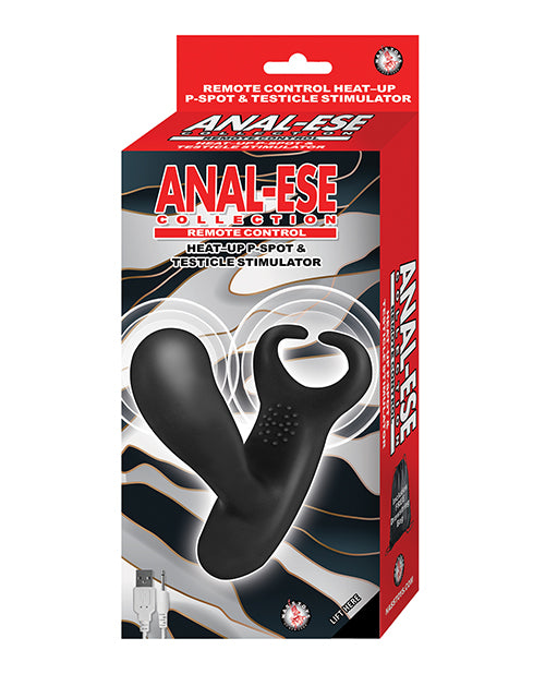 Anal-Ese Collection Remote Control Heat Up P-Spot & Testicle Stimulator - Black