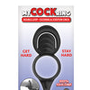 My Cock Ring Double Loop Cockring & Scrotum Cinch - Black