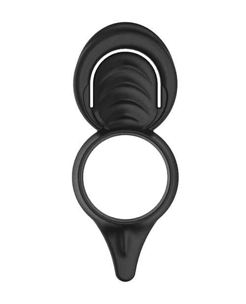 My Cock Ring Double Loop Cockring & Scrotum Cinch - Black