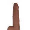 Realcocks Dual Layered Uncut Sliders 8.5" Thin Tip - Brown