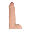 Realcocks Dual Layered Uncut Sliders 9.25" Thick Shaft - White