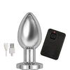 Ass-Sation Remote Vibrating Metal Plug - Silver