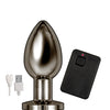 Ass-Sation Remote Vibrating Metal Plug - Black