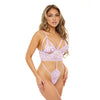 Zoe Peek A Boo Soft Cup Lace Teddy w/G-String Back Lavendula L/XL