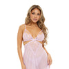 Vera Soft Cup Eyelash Lace & Mesh Flyaway Babydoll w/G-String Lavendula L/XL