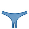 Crotchless Thong w/Pearls Mykonos Blue OS