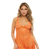 Valentine Soft Cup Lace Babydoll & G-String Dragon Fire 3X/4X
