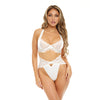Sadie Underwire Lace Bra & High Waist Panty Bright White XL