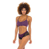 Claribel Ribbed jersey Bralette & Boyshort Italian Plum L/XL