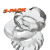 Oxballs Bonemaker 3 Pack Cockring Kit - Clear