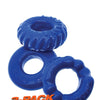 Oxballs Bonemaker 3 Pack Cockring Kit - Pool blue