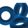 Oxballs Fat Willy 3 Pack Jumbo Cock Rings - Space Blue