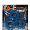 Oxballs Fat Willy 3 Pack Jumbo Cock Rings - Space Blue