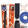 Oxballs Oxshot 12" Silicone Butt Nozzle w/Flex Cockring - Black/Blue