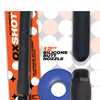 Oxballs Oxshot 12" Silicone Butt Nozzle w/Flex Cockring - Black/Blue