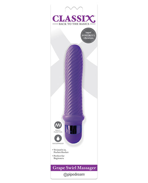 Classix Grape Swirl Massager - Purple