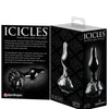 Icicles No. 77 Hand Blown Glass Rose Butt Plug - Black
