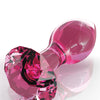 Icicles No. 79 Hand Blown Glass Diamond Butt Plug - Pink