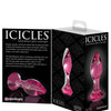 Icicles No. 79 Hand Blown Glass Diamond Butt Plug - Pink