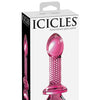 Icicles No. 82 Hand Blown Glass Butt Plug - Ribbed/Pink