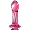 Icicles No. 82 Hand Blown Glass Butt Plug - Ribbed/Pink