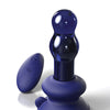 Icicles No. 83 Hand Blown Glass Vibrating Butt Plug w/Remote - Blue