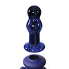 Icicles No. 83 Hand Blown Glass Vibrating Butt Plug w/Remote - Blue