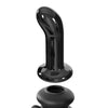 Icicles No. 84 Hand Blown Glass Vibrating Butt Plug w/Remote - Black
