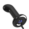 Icicles No. 84 Hand Blown Glass Vibrating Butt Plug w/Remote - Black