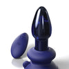 Icicles No. 85 Hand Blown Glass Vibrating Butt Plug w/Remote - Blue