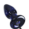 Icicles No. 85 Hand Blown Glass Vibrating Butt Plug w/Remote - Blue