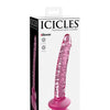 Icicles No. 86 Hand Blown Glass Massager w/Suction Cup - Pink