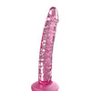 Icicles No. 86 Hand Blown Glass Massager w/Suction Cup - Pink