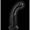 Icicles No. 87 Hand Blown Glass G-Spot Massager w/Suction Cup -  Black