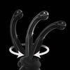 Icicles No. 87 Hand Blown Glass G-Spot Massager w/Suction Cup -  Black