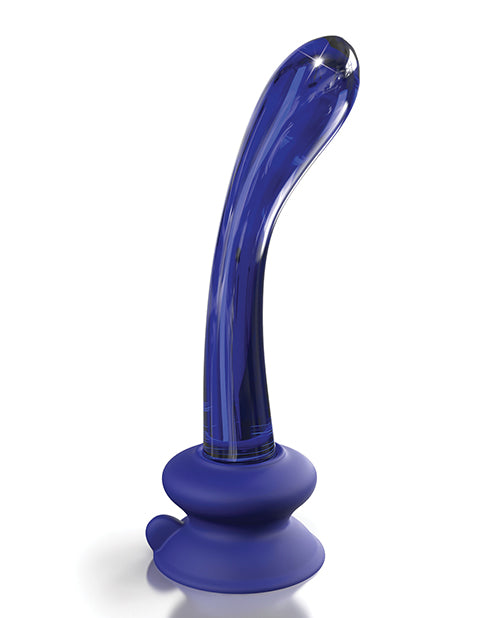 Icicles No. 89 Hand Blown Glass G-Spot Massager w/Suction Cup -  Blue