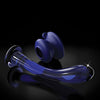 Icicles No. 89 Hand Blown Glass G-Spot Massager w/Suction Cup -  Blue