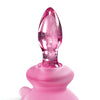 Icicles No. 90 Hand Blown Glass Butt Plug w/Suction Cup -  Pink