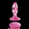 Icicles No. 90 Hand Blown Glass Butt Plug w/Suction Cup -  Pink