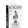 Icicles No. 91 Hand Blown Glass Butt Plug w/Suction Cup - Clear