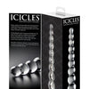Icicles No. 2 Hand Blown Glass Massager - Clear Rippled