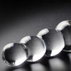 Icicles No. 2 Hand Blown Glass Massager - Clear Rippled