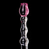 Icicles No. 12 Hand Blown Glass Massager - Clear w/Rose Tip