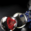 Icicles No. 18 Hand Blown Glass Massager - Clear w/Blue Knobs
