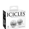 Icicles No. 42 Hand Blown Glass Medium Ben Wa Balls - Clear