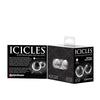 Icicles No. 42 Hand Blown Glass Medium Ben Wa Balls - Clear