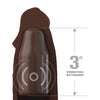 Fantasy X-tensions Elite 9" Sleeve Vibrating 3" Plug w/Remote - Brown