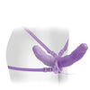 Fetish Fantasy Elite Vibrating Double Delight Strap On - Purple