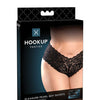 Hookup Panties Pleasure Pearl Boy Shorts Black XL-XXL